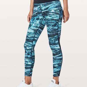 Lululemon Train Times 7/8 Pant *25" - 10 Shorelines Multi Blue / Black